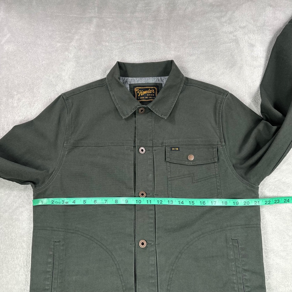 Howler Brothers Jacket Mens Medium Green Gaucho Utility Canvas Chore Outdoors - Picture 9 of 15